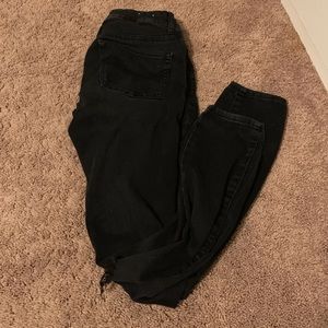 Cut out black jeans